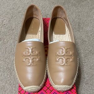 Tory Burch Beige (Leather) Espadrille Loafers Size 9 EUC